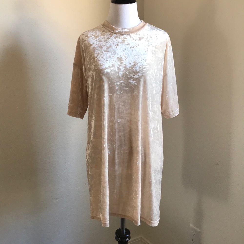 TOPSHOP crushed velvet tunic